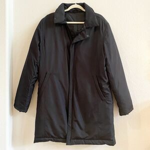 Cerruti 1881 Vintage Men's Jacket Full Zip Insulated Collared Coat Black Size 50